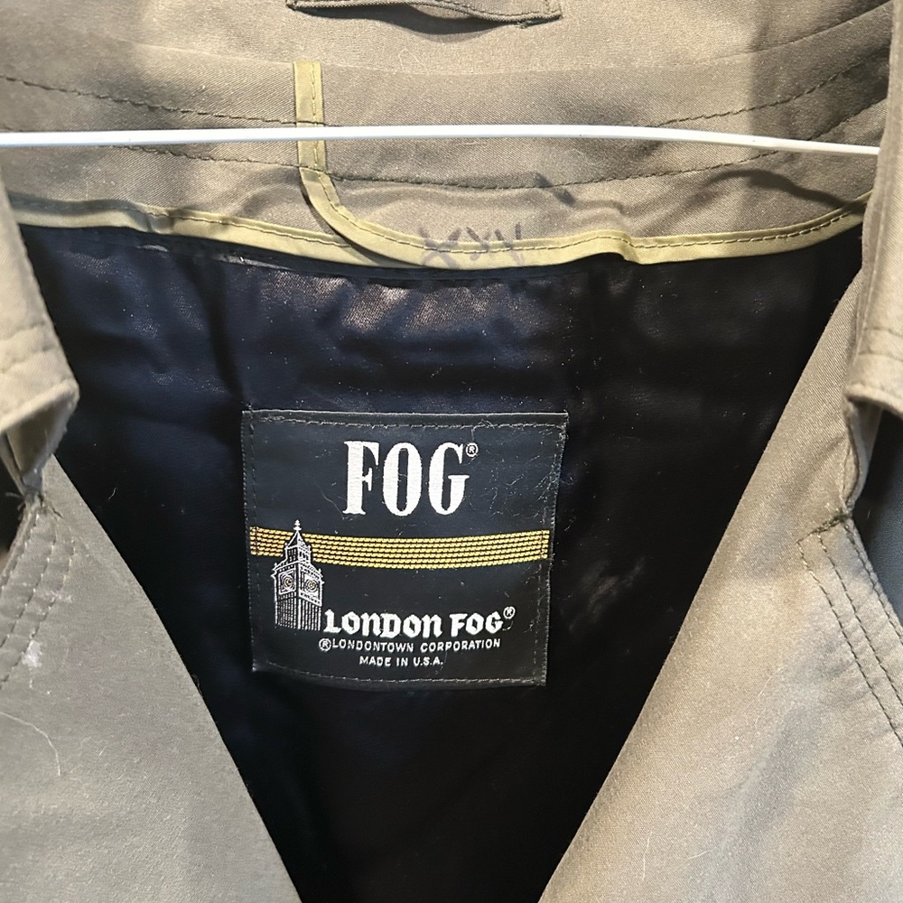 London Fog Men's Olive Trench Coat